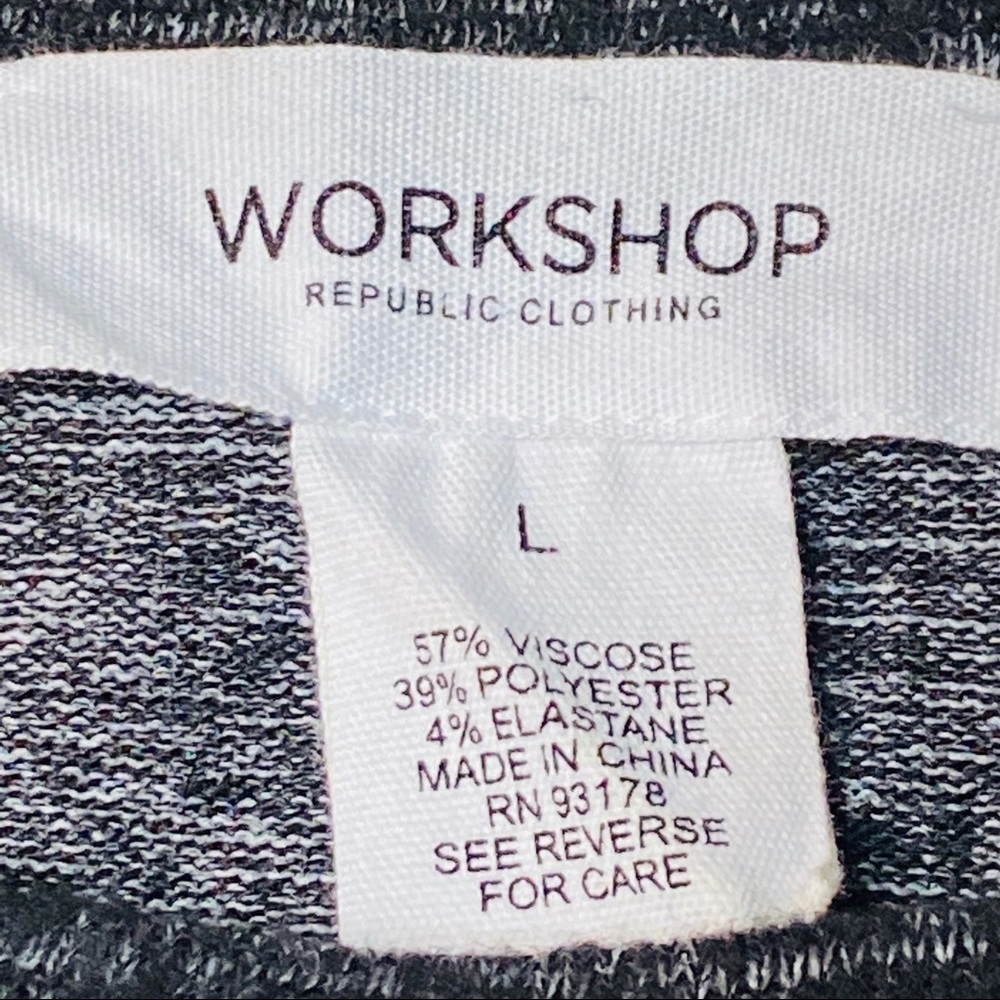 Workshop Republic Clothing Gray Bell Sleeves Top L - Picture 3 of 4